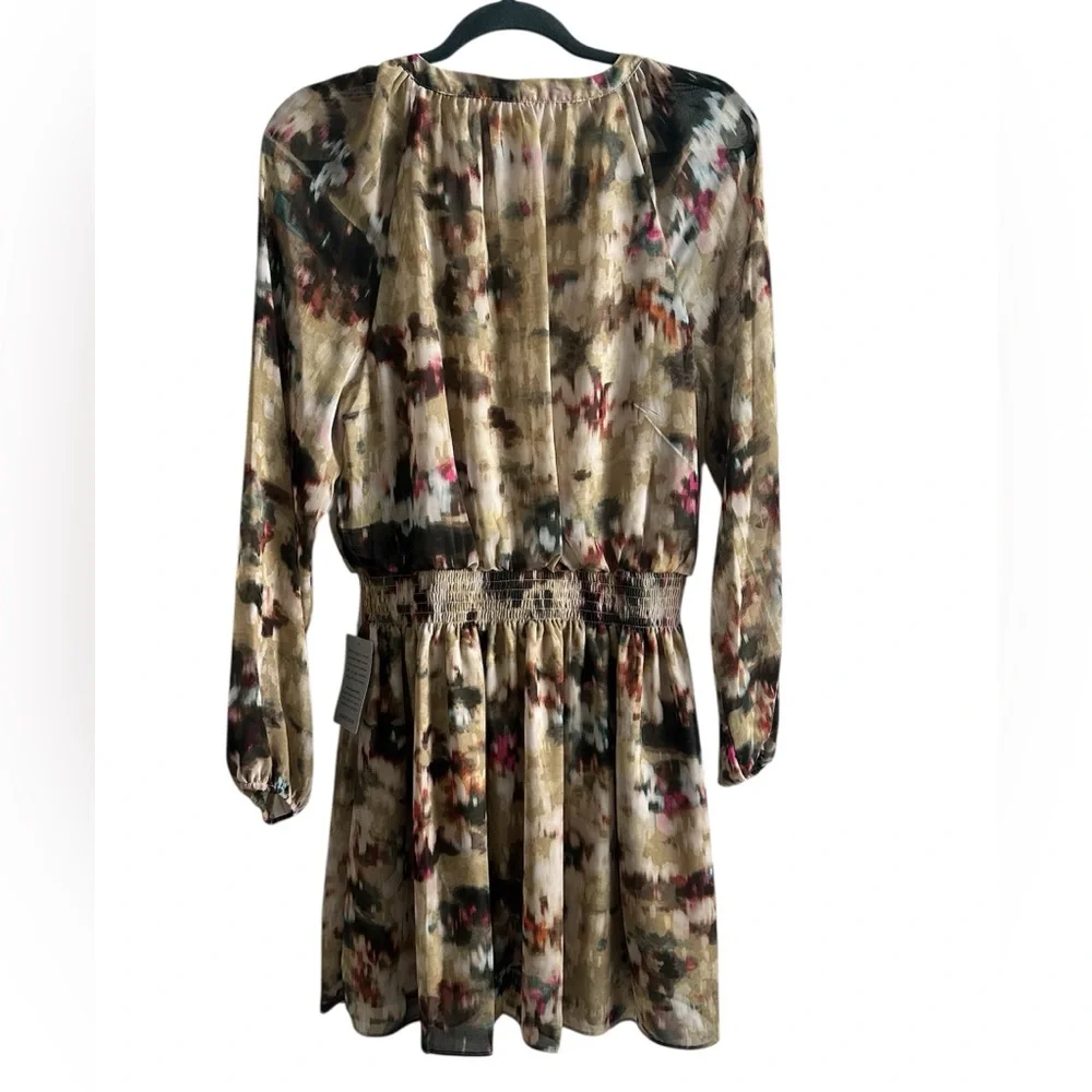 Socialite Multicolor Long Sleeve Ruffle Tiered Dress Size Medium NWT